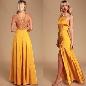 Satin maxi dress